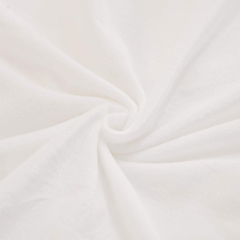JAUXIO Diamond Pinch Pleated Crystal Velvet Pillowcases 2 Pack Solid Pintuck Throw Cushion Cover for Home Decor Hidden Zipper Closure (White, Standard) - Image 5